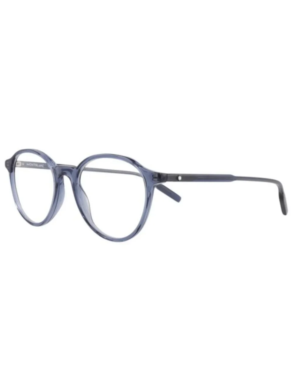 New Montblanc Mens Round/Oval Blue Blue Transparent Fashion Designer Eyeglasses